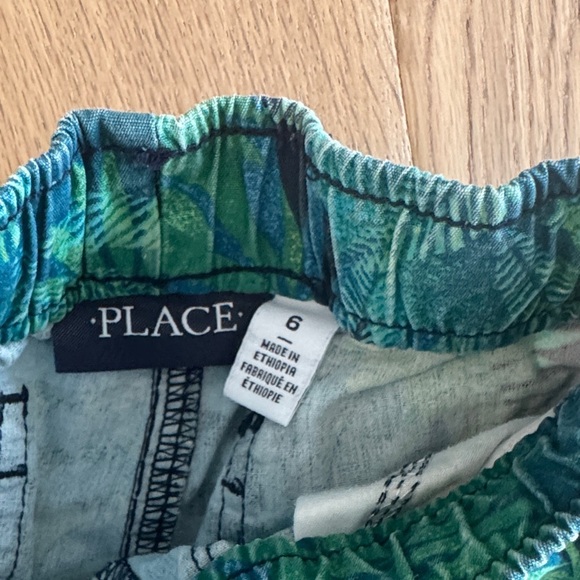 The Children's Place Floral and Leaf Print Shorts - Navy and Green - Picture 3 of 4